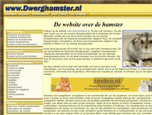 Tablet Screenshot of dwerghamster.nl